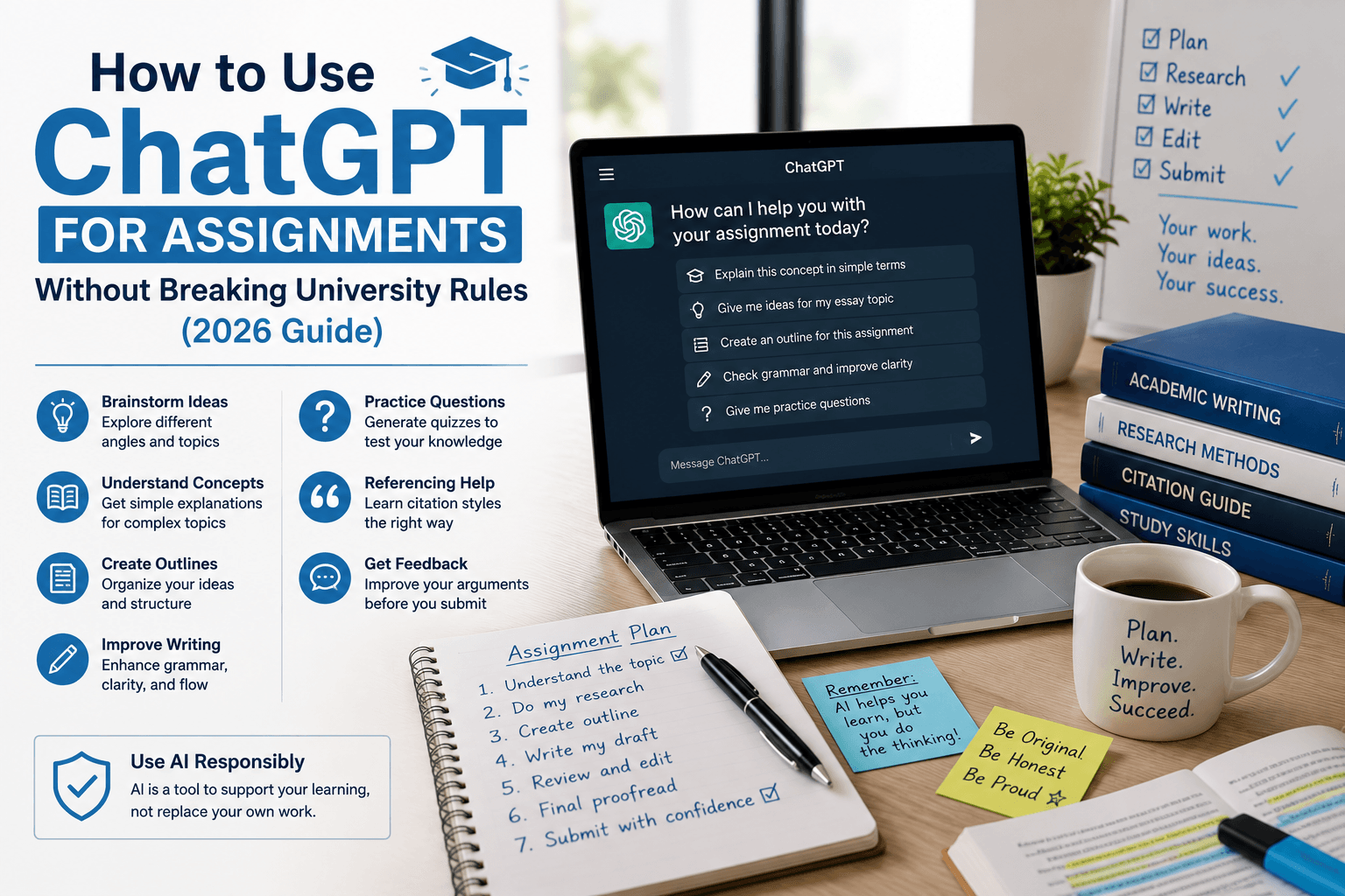 How to Use ChatGPT for Assignments Without Breaking University Rules (2026 Guide)