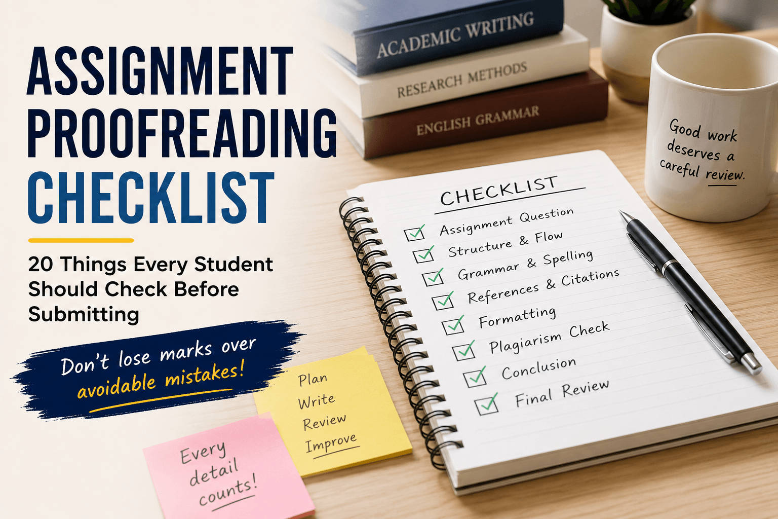 Assignment Proofreading Checklist: 20 Things Every Student Should Check Before Submitting